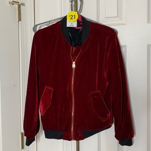 Forever21 Velvet Bomber Jacket -NWT